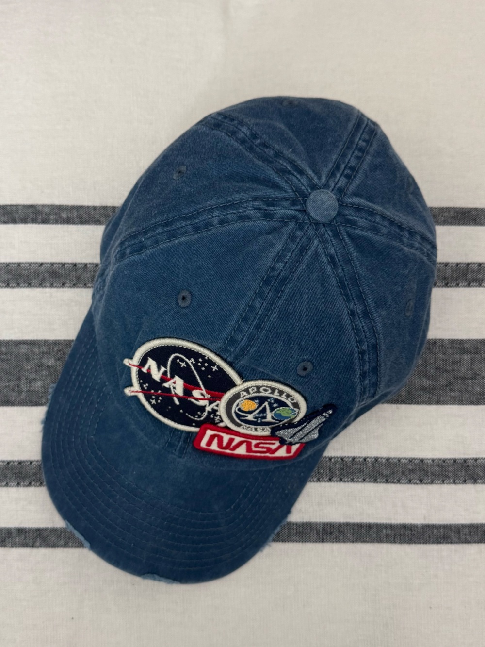 American Needle Denim Cap with Red Brand Patch